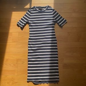 Banana Republic Navy and White Striped Dress